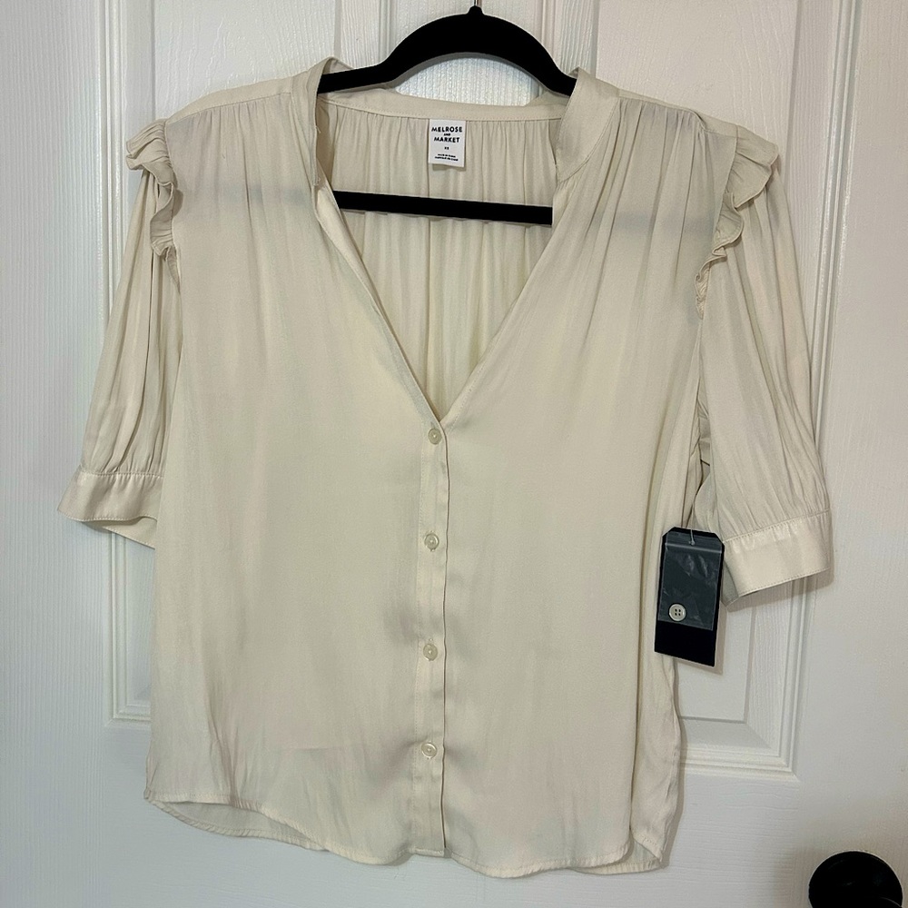 NWT - Melrose & market - XS - silky 3/4 length sleeve top